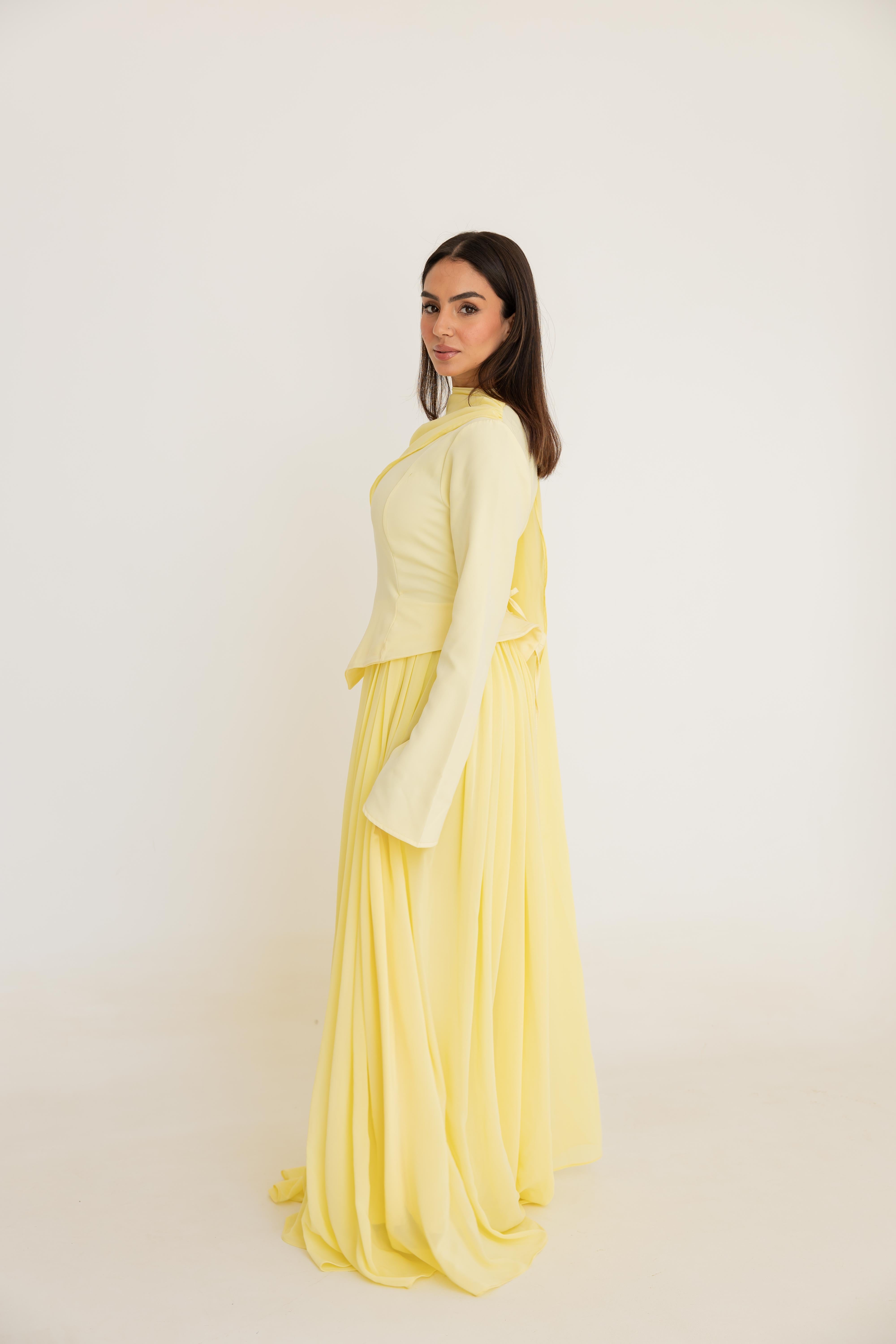 Sophia Dress - Butter Yellow