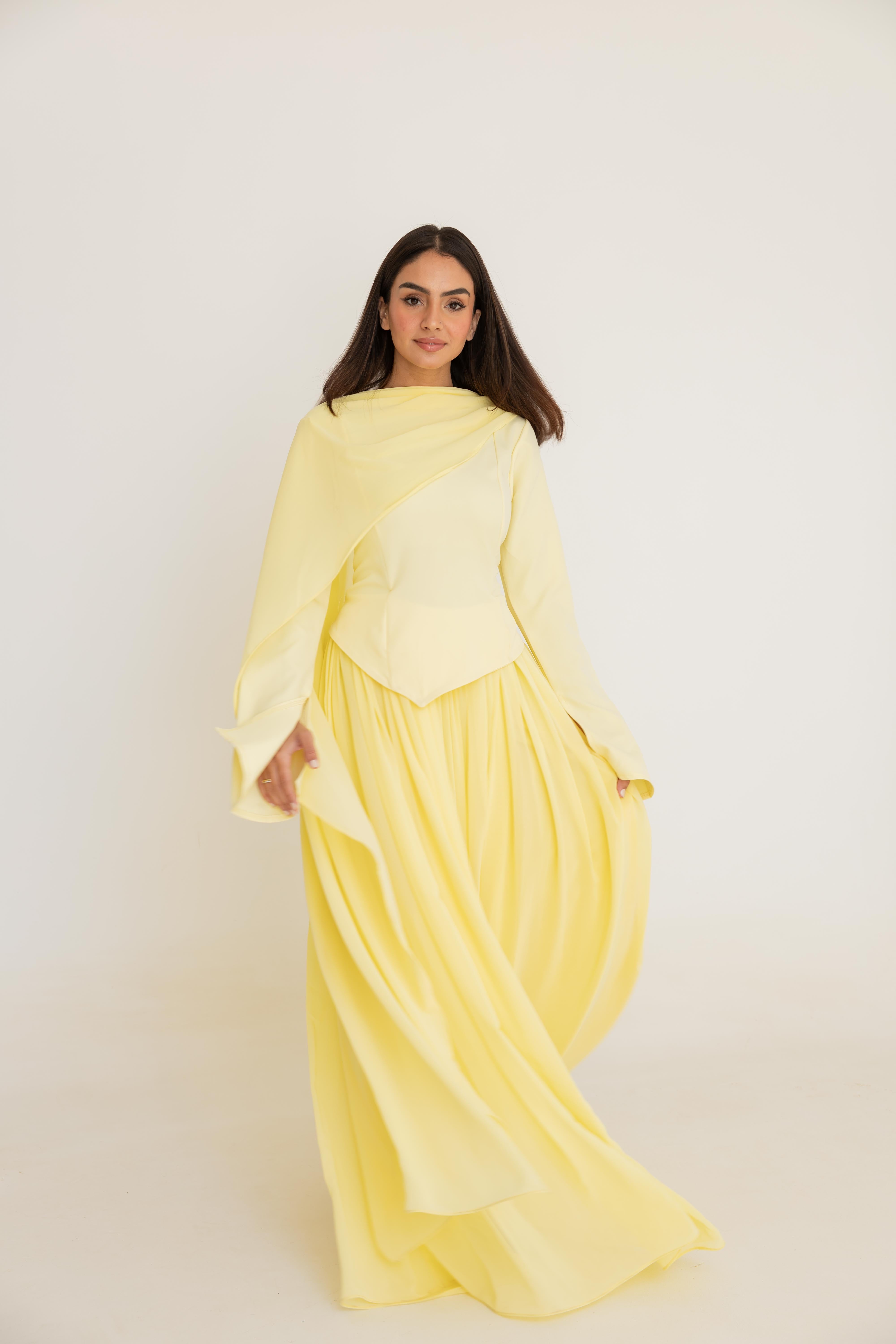 Sophia Dress - Butter Yellow
