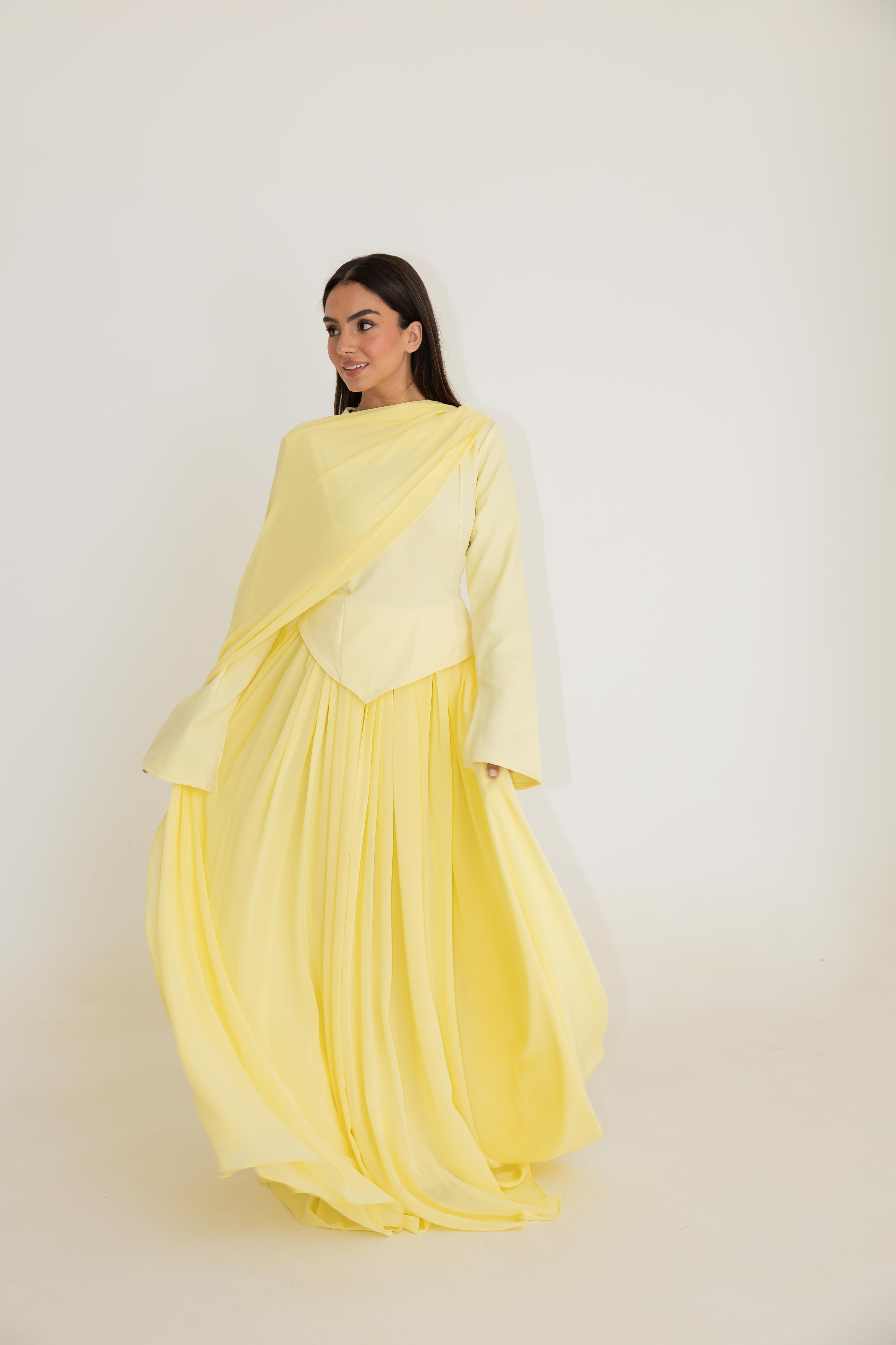 Sophia Dress - Butter Yellow