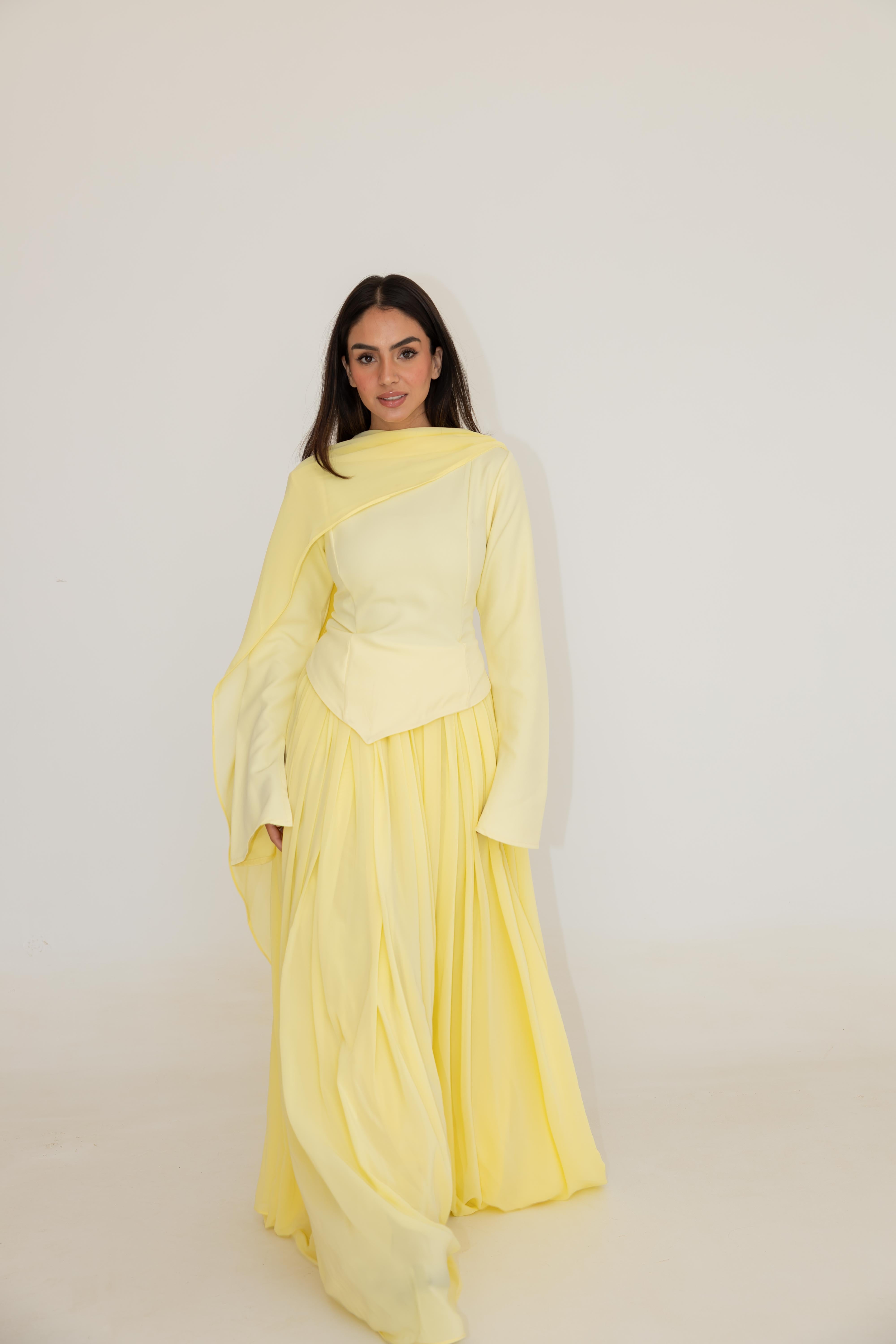 Sophia Dress - Butter Yellow