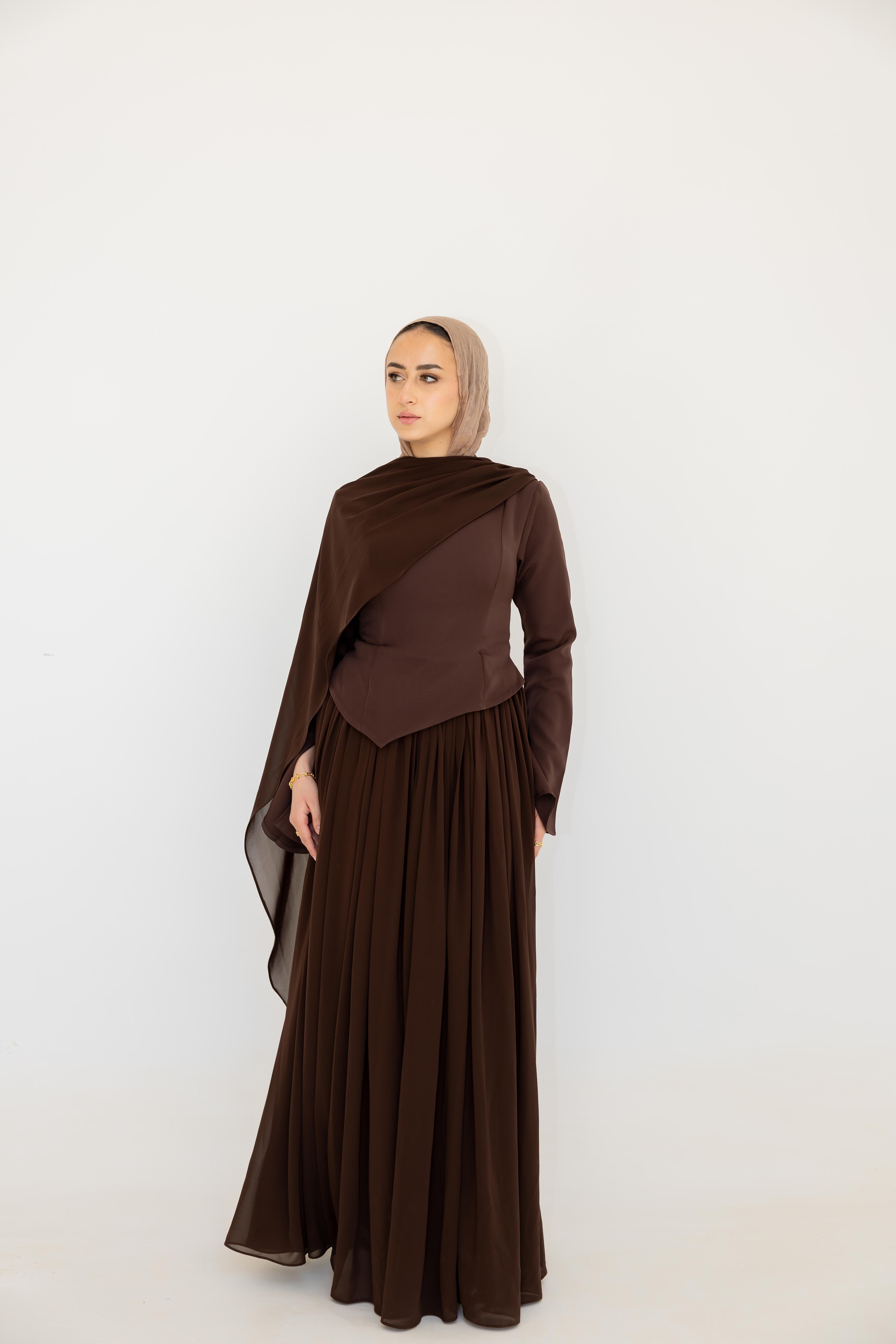 Sophia Dress - Brown