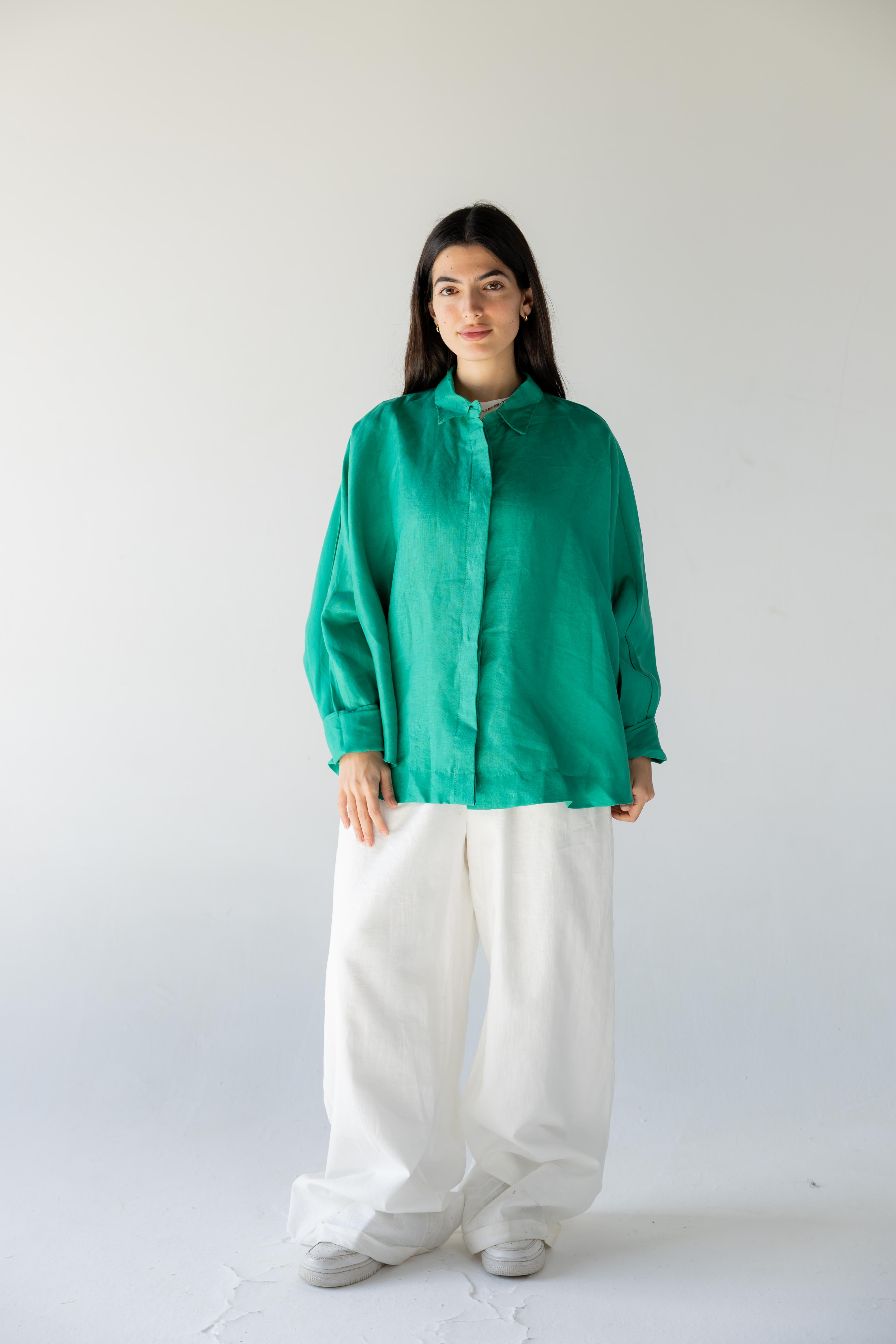Plain Shirt - Emerald Green