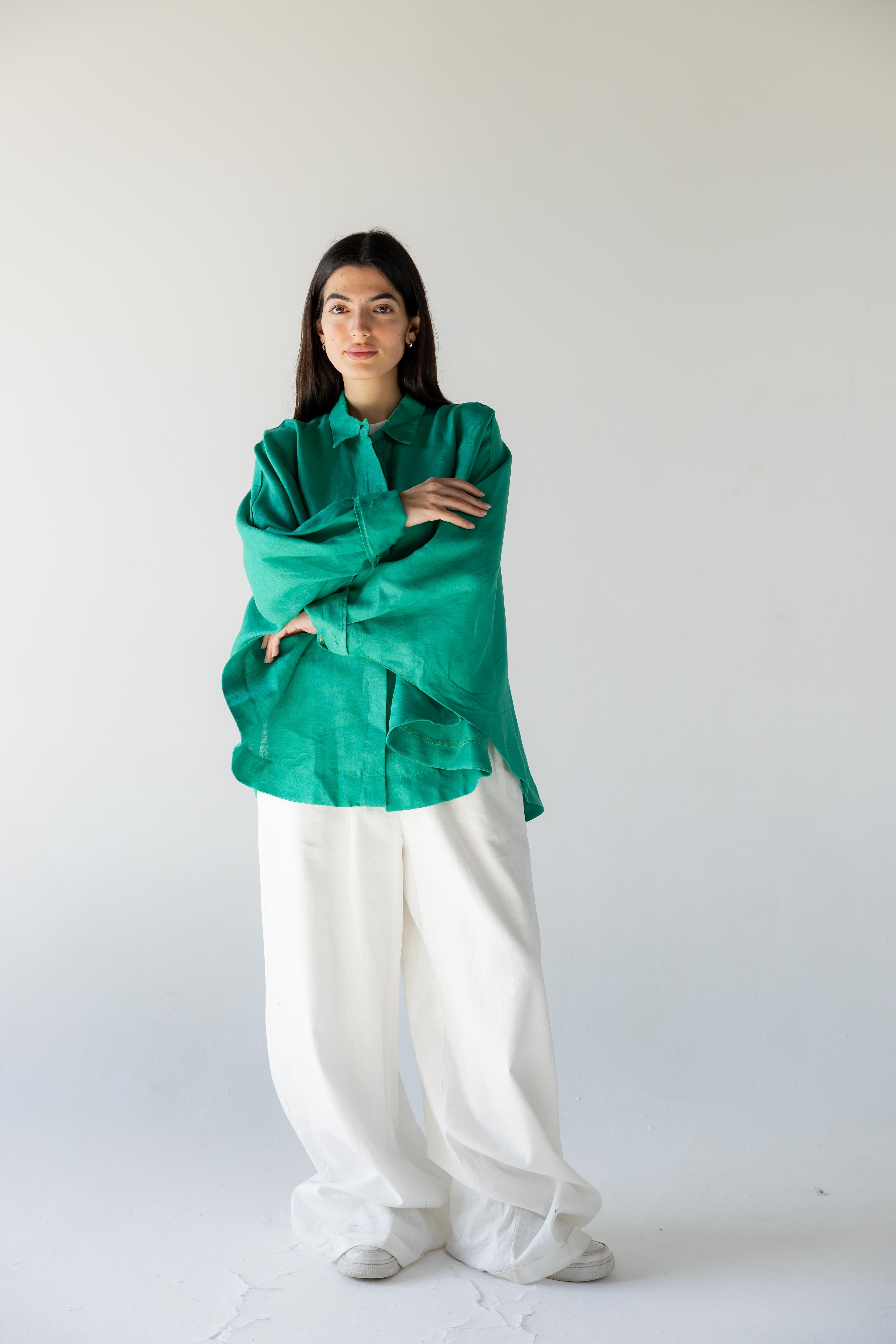 Plain Shirt - Emerald Green