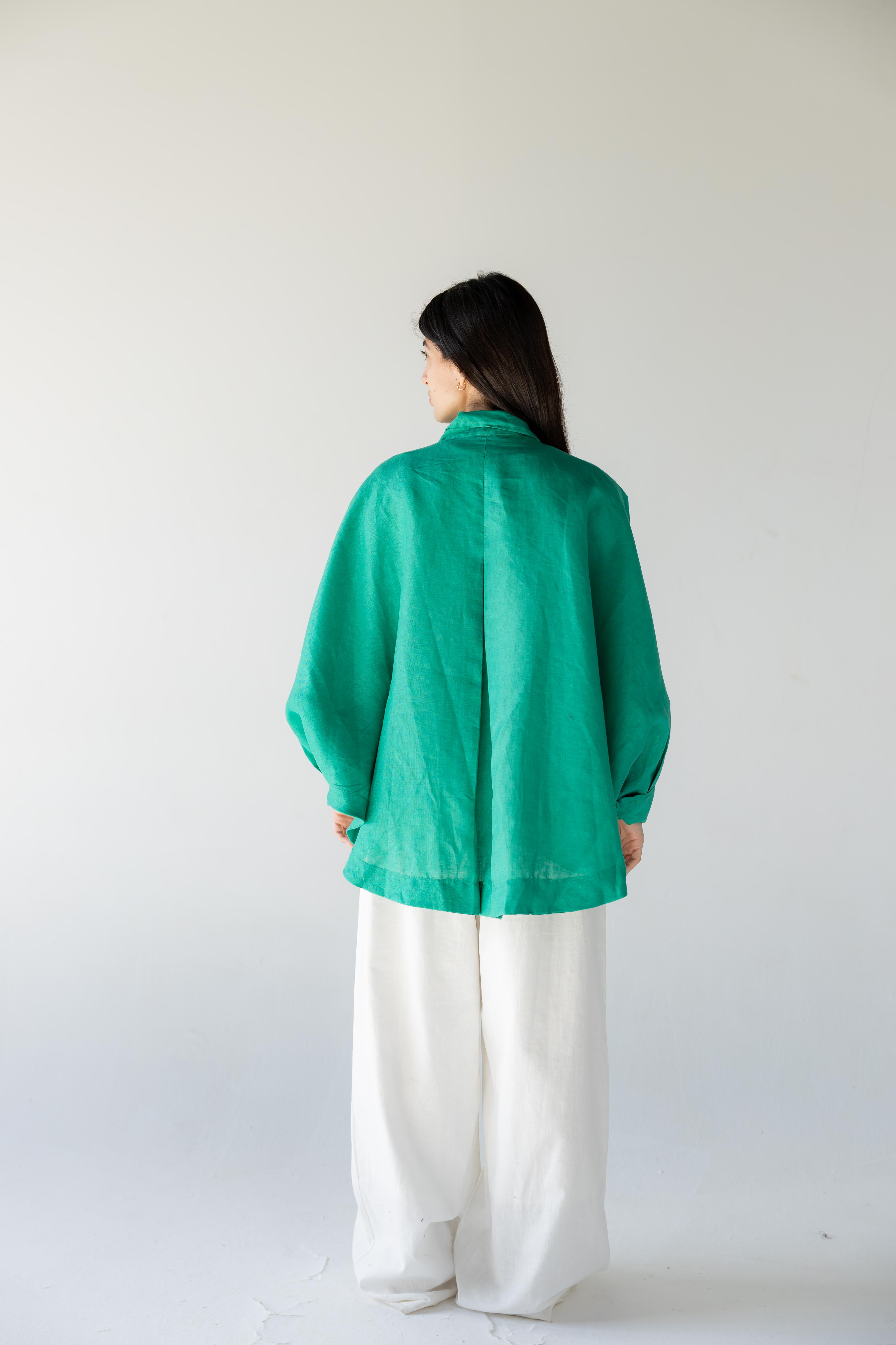 Plain Shirt - Emerald Green