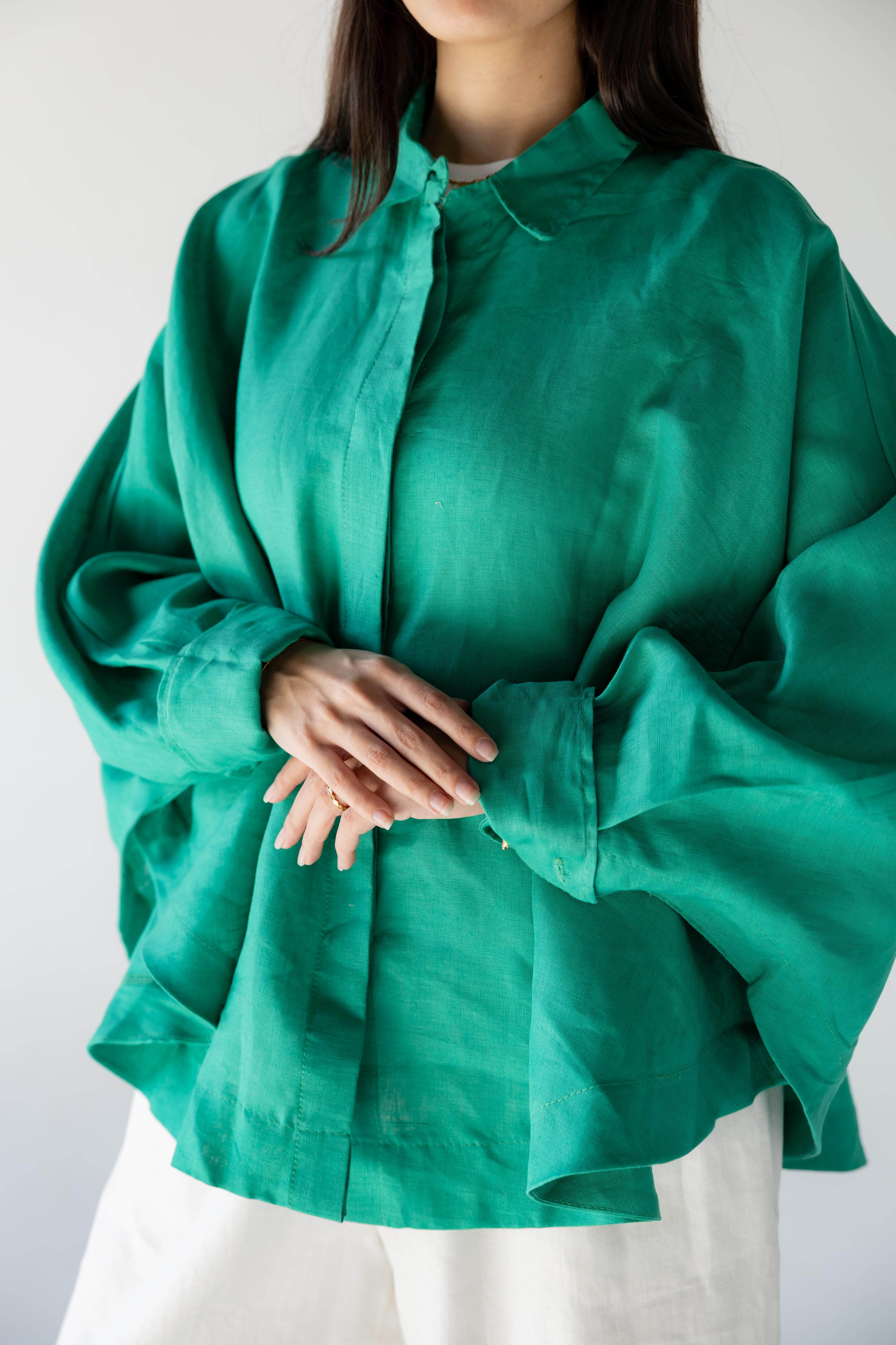 Plain Shirt - Emerald Green