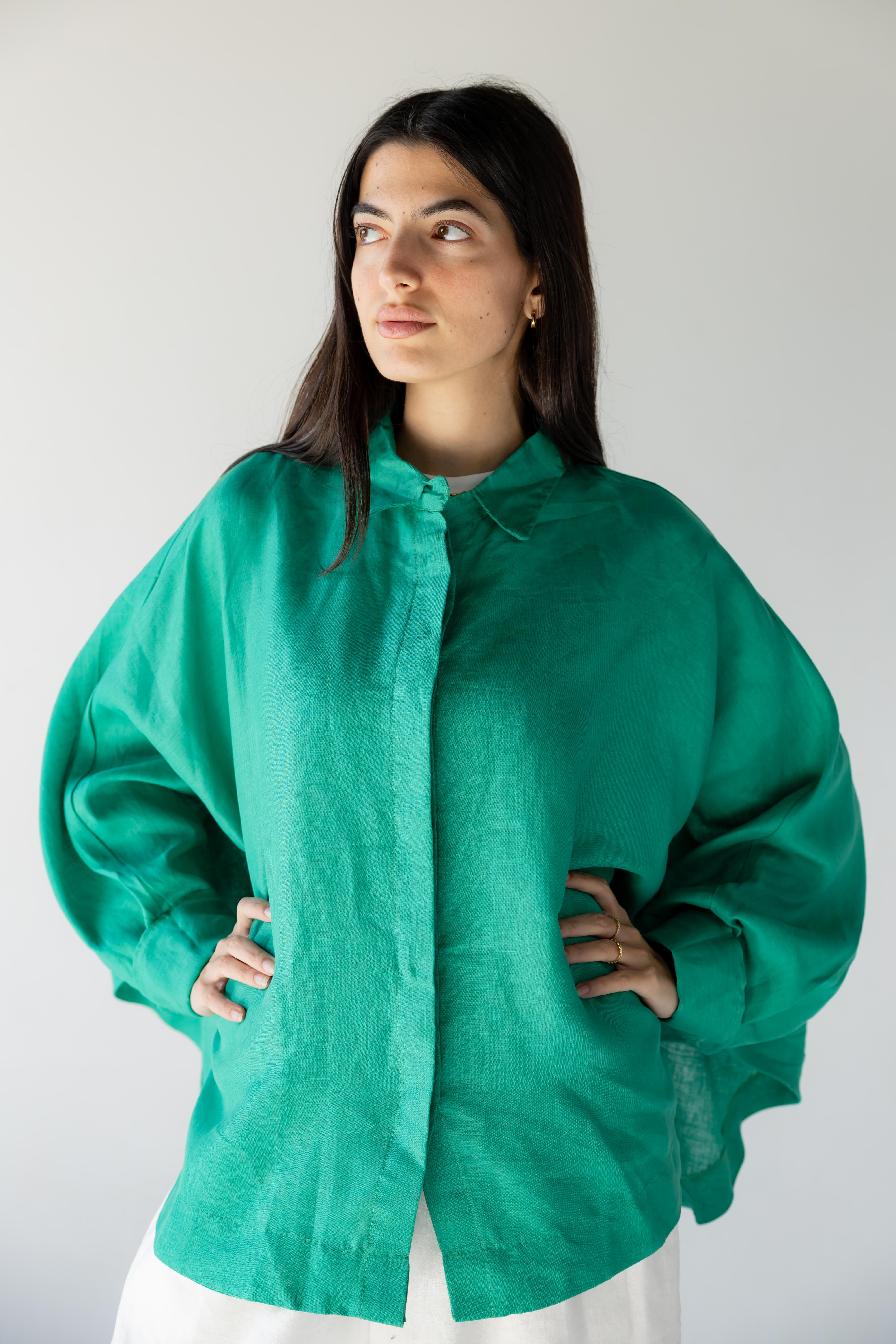 Plain Shirt - Emerald Green