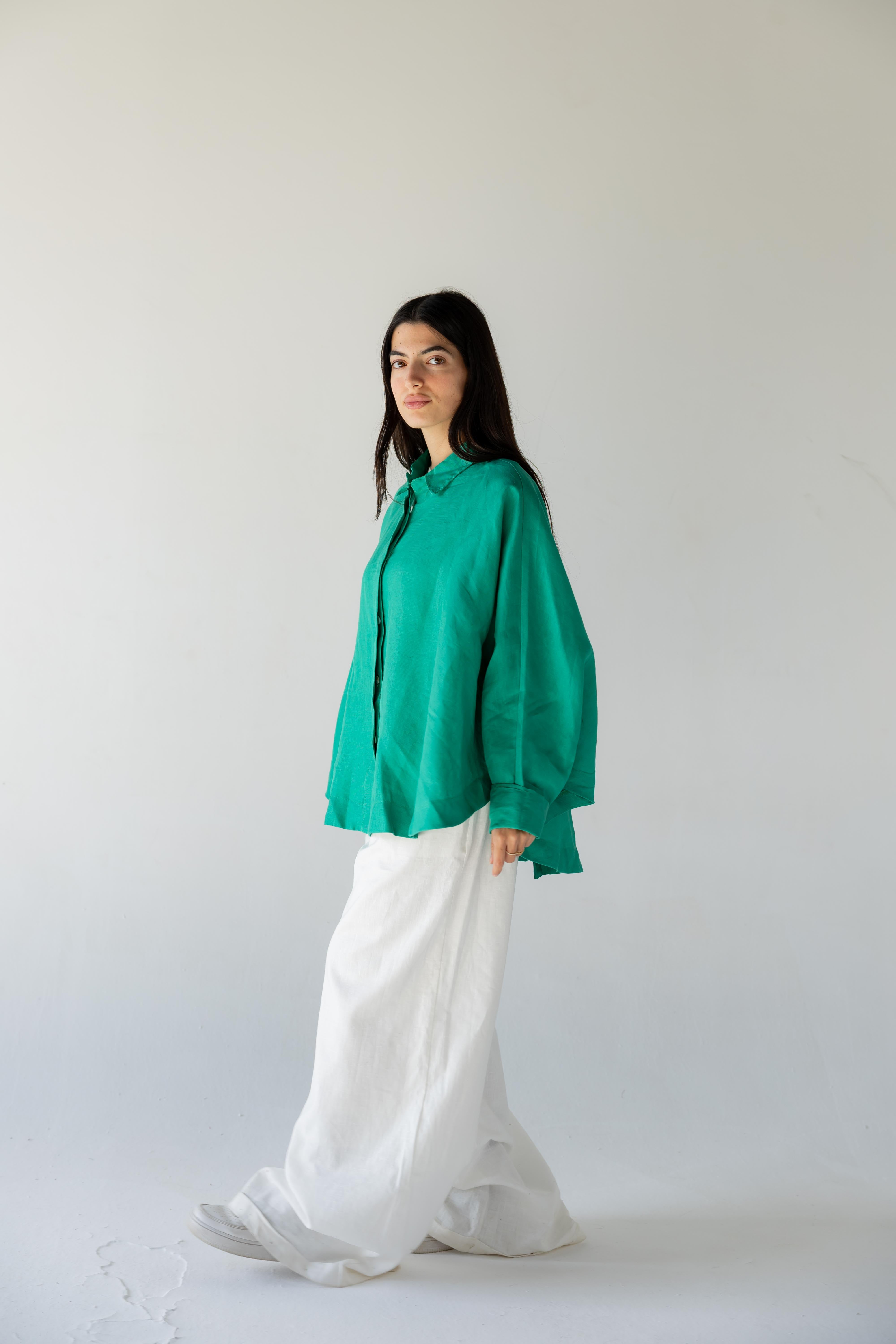 Plain Shirt - Emerald Green