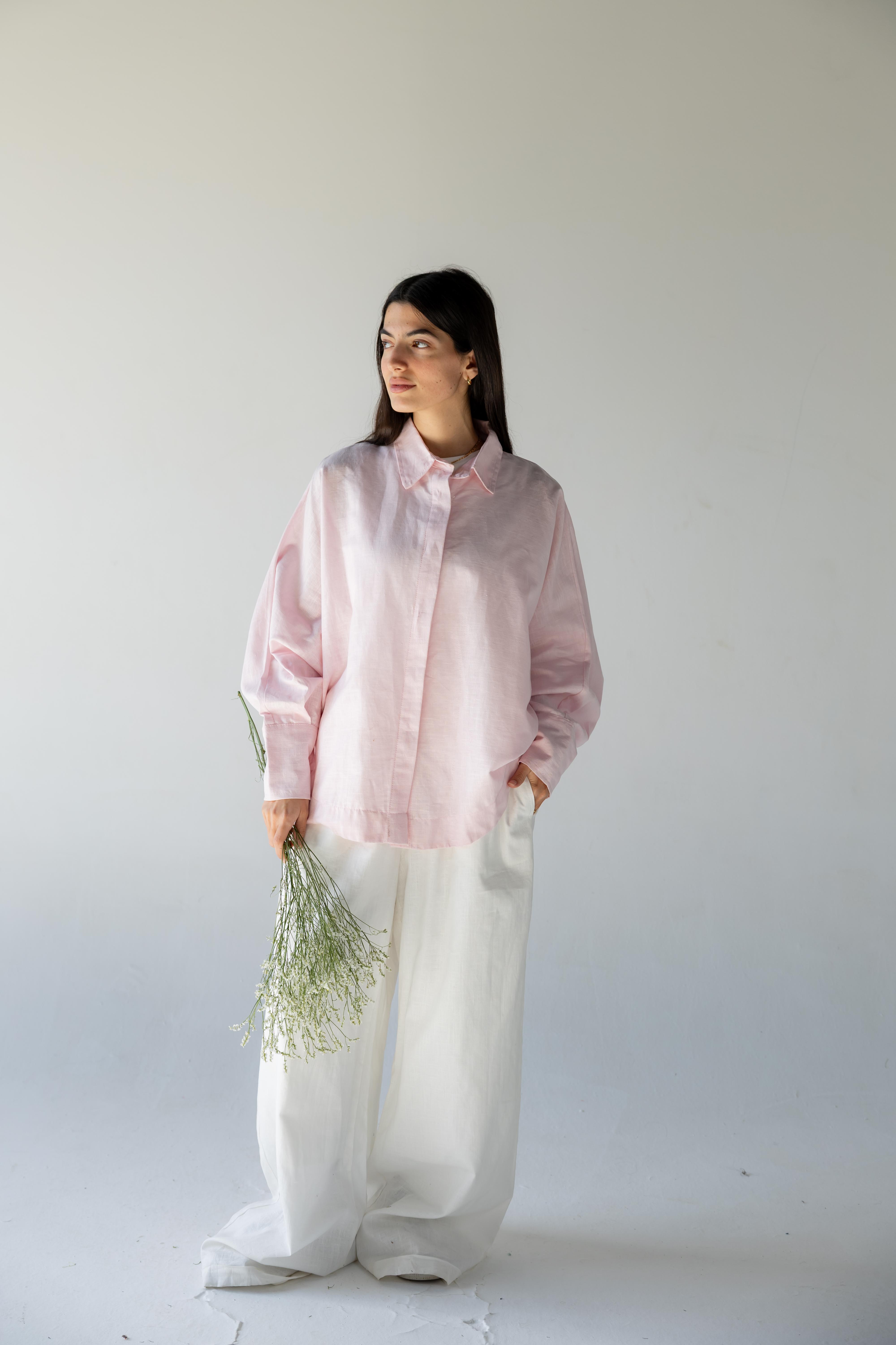 Plain Shirt - Baby pink