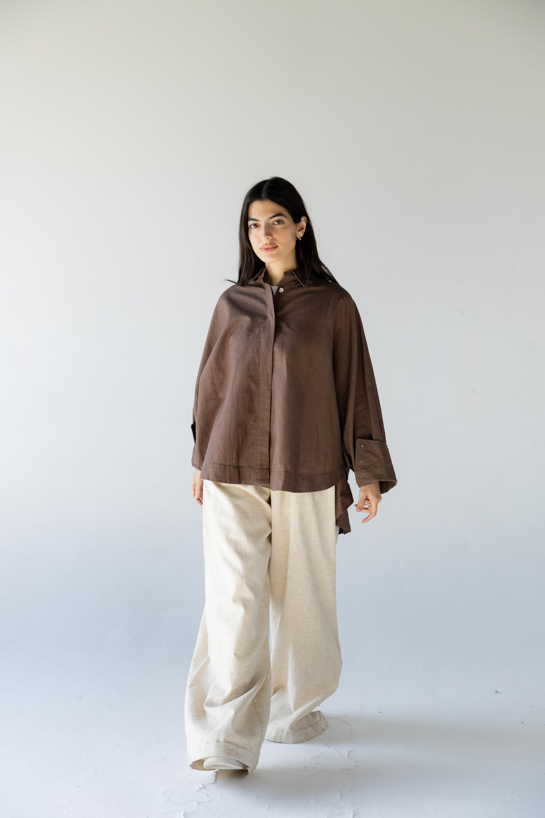 Plain Shirt - Brown