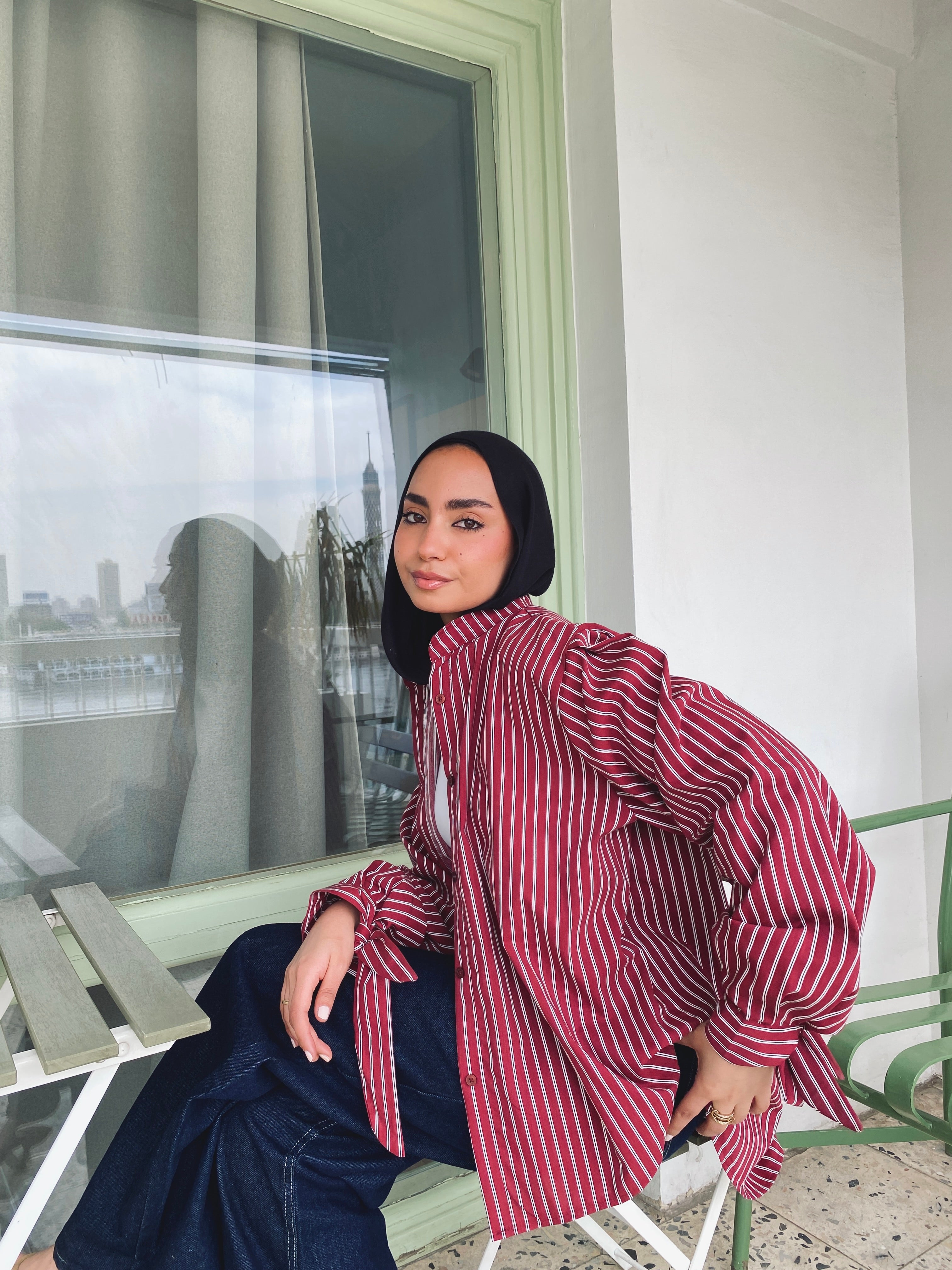 Stripe Shirt - Burgundy