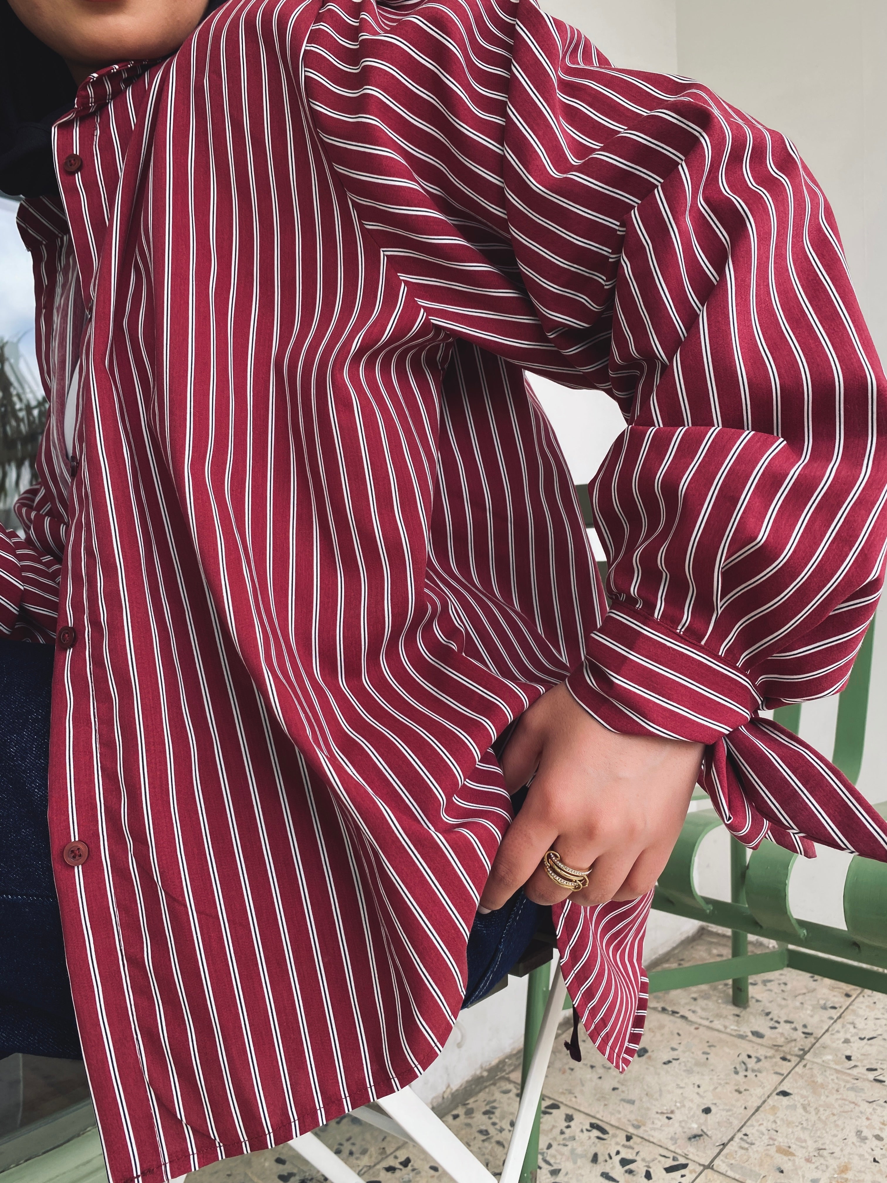 Stripe Shirt - Burgundy