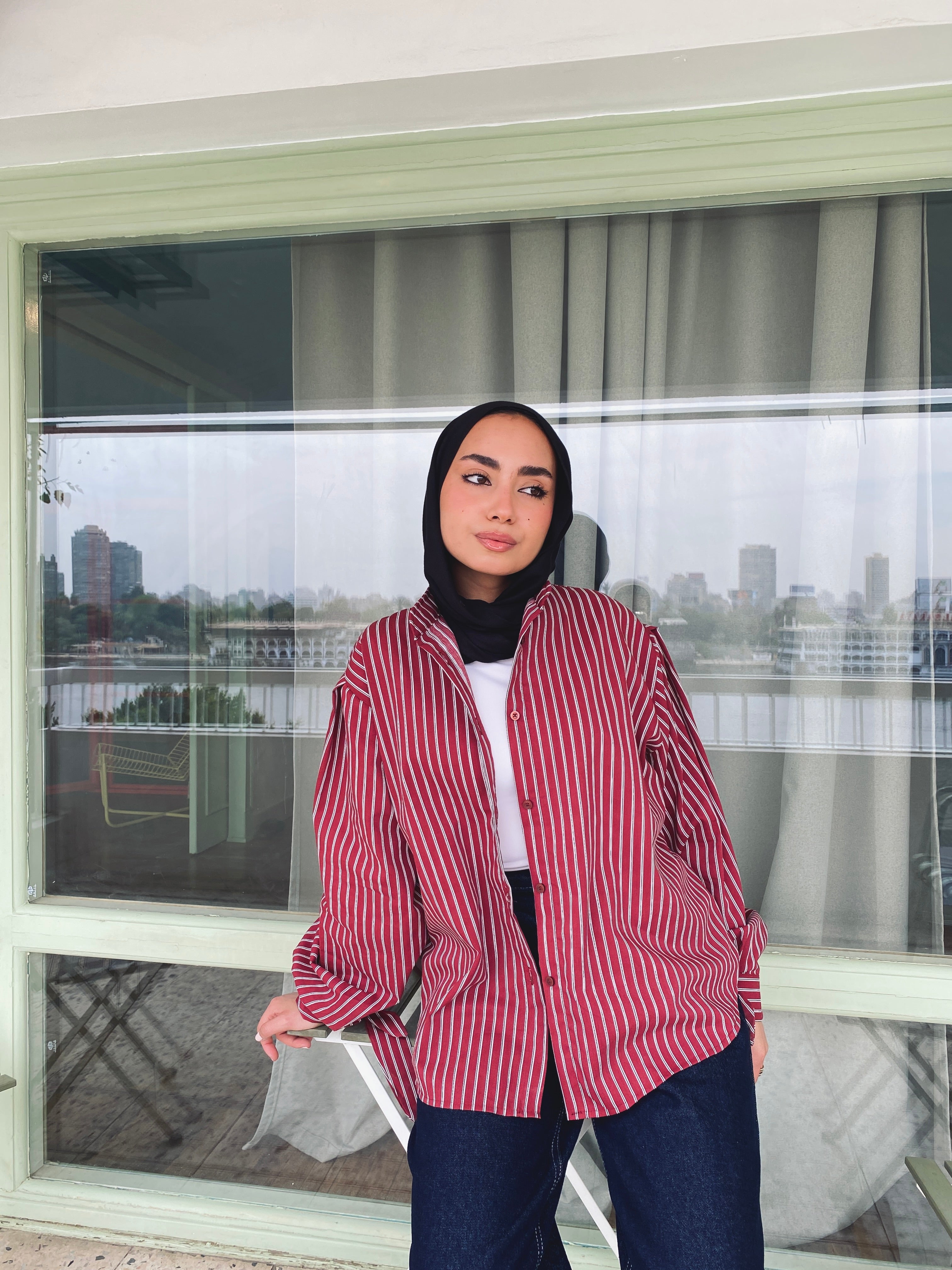 Stripe Shirt - Burgundy